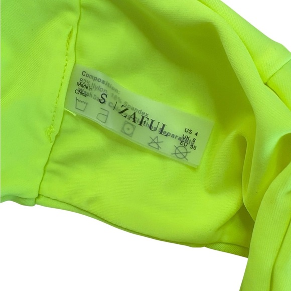 Zaful Neon Yellow Bikini Set - Picture 3 of 4